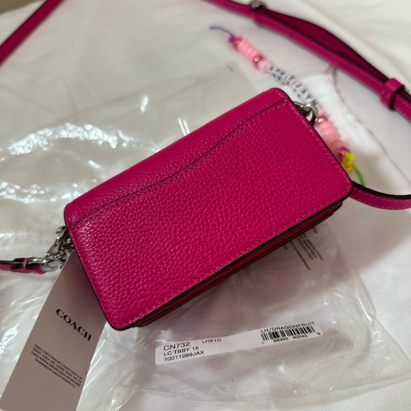 NWT Coach Dragonfruit Tabby Bag 12 - Mini Micro Bag (Hot Pink Fuchsia Color) - Picture 7 of 8